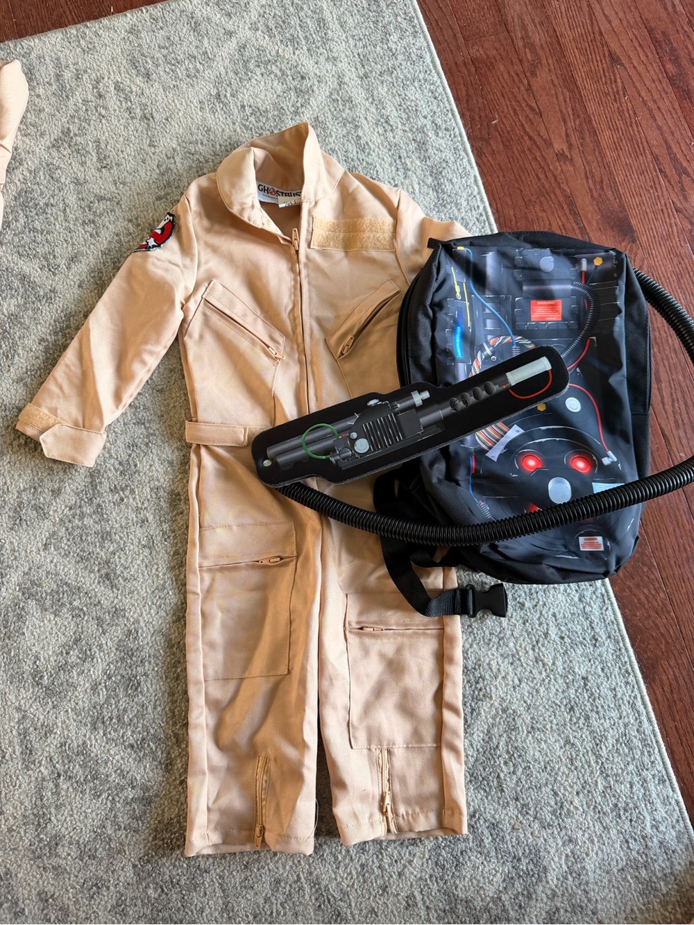 Kids Costume Jumpsuit and Proton Pack - Tan